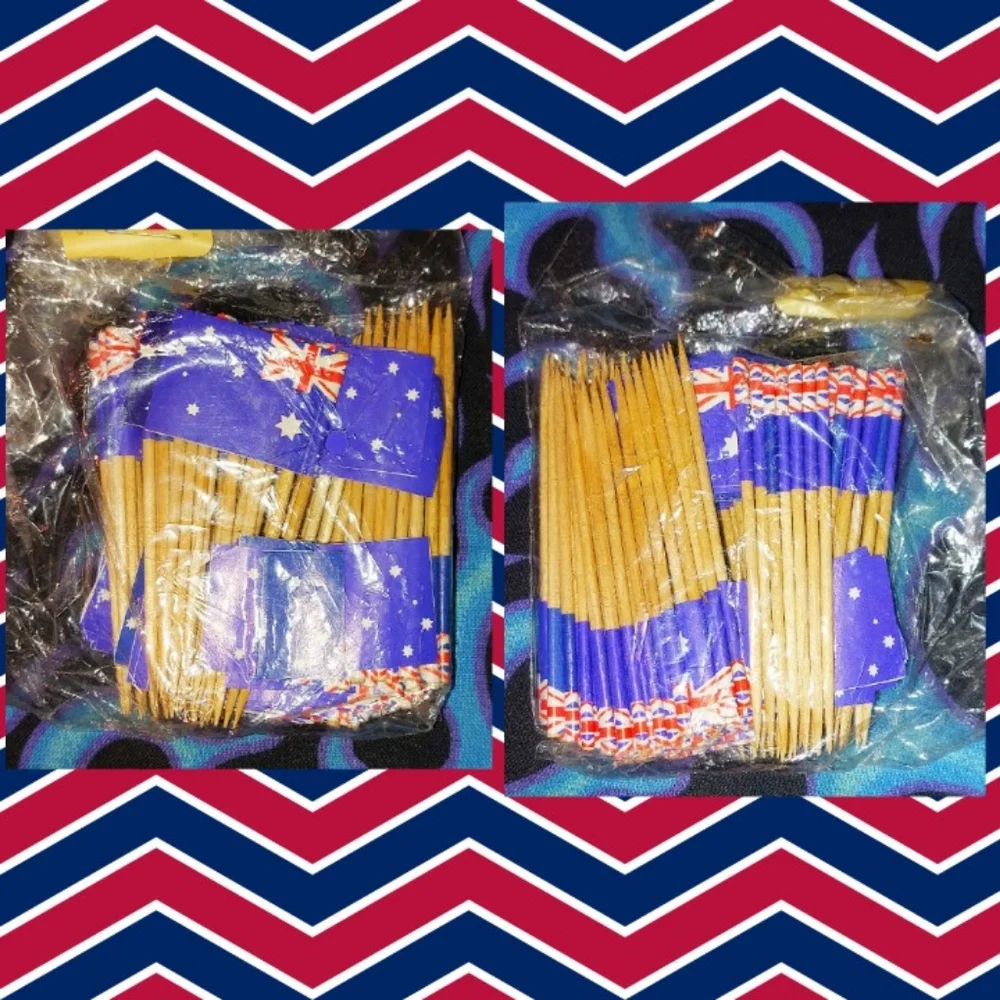 Unbranded 50+ Pack of Australia Flag Toothpicks